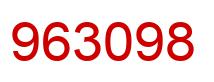 Number 963098 red image