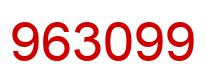 Number 963099 red image