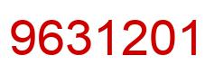 Number 9631201 red image