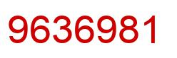 Number 9636981 red image
