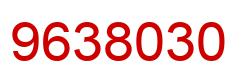 Number 9638030 red image