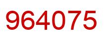 Number 964075 red image