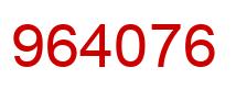 Number 964076 red image