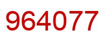 Number 964077 red image