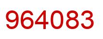 Number 964083 red image