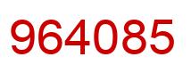 Number 964085 red image