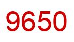 Number 9650 red image