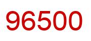Number 96500 red image