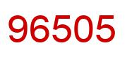 Number 96505 red image