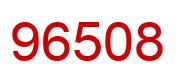 Number 96508 red image