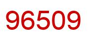 Number 96509 red image