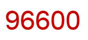 Número 96600 imagen rojo