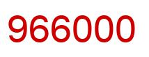 Number 966000 red image