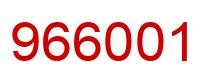 Number 966001 red image