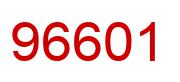 Number 96601 red image