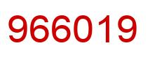 Number 966019 red image