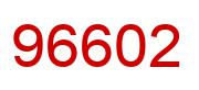 Number 96602 red image