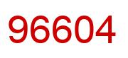 Number 96604 red image