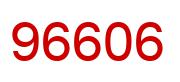 Number 96606 red image