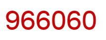 Number 966060 red image