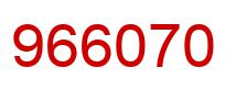 Number 966070 red image