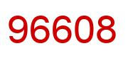 Number 96608 red image