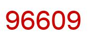 Number 96609 red image