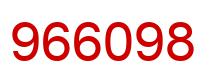 Number 966098 red image