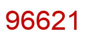 Number 96621 red image