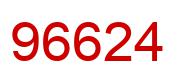Number 96624 red image