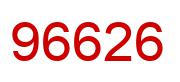 Number 96626 red image