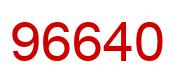 Number 96640 red image
