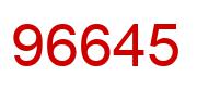 Number 96645 red image