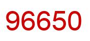 Number 96650 red image