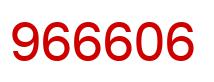Number 966606 red image