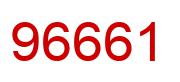 Number 96661 red image