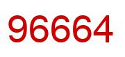 Number 96664 red image