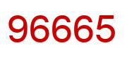 Number 96665 red image