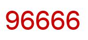Number 96666 red image
