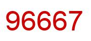 Number 96667 red image
