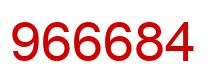 Number 966684 red image