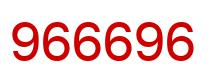 Number 966696 red image