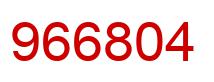 Number 966804 red image