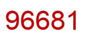 Number 96681 red image