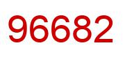 Number 96682 red image