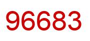 Number 96683 red image