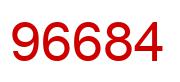 Number 96684 red image