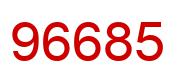 Number 96685 red image