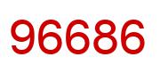 Number 96686 red image