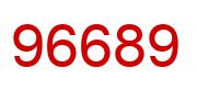 Number 96689 red image